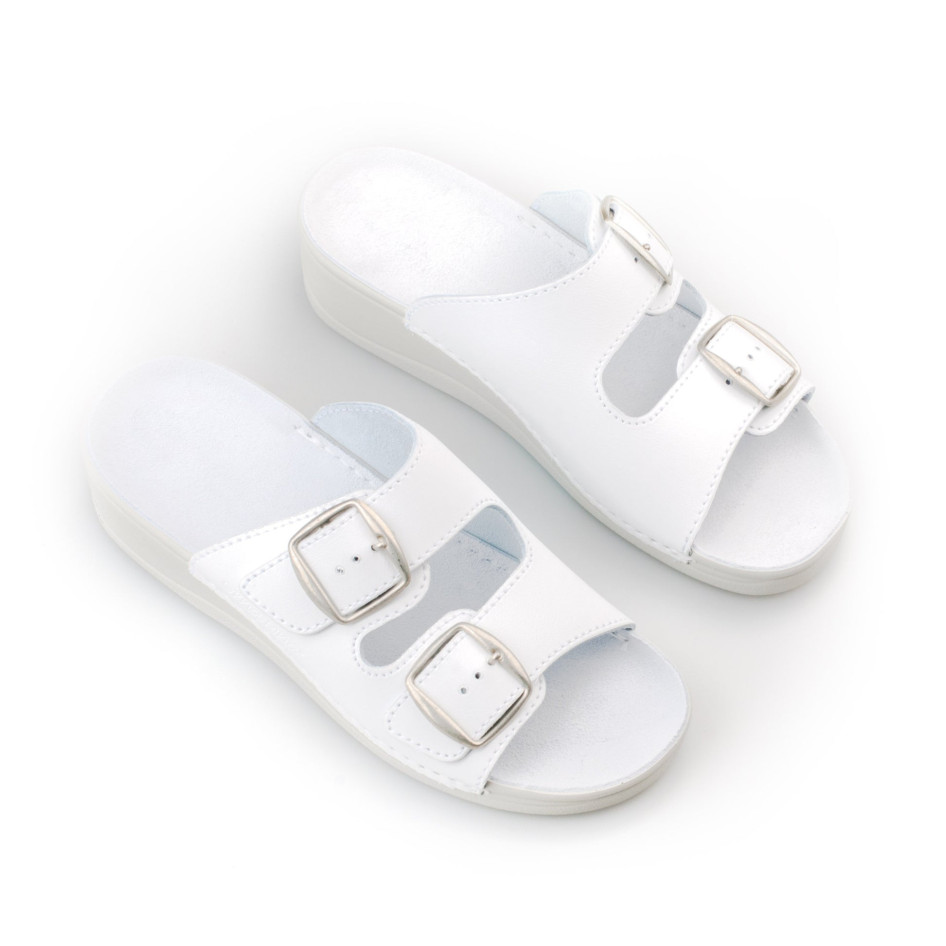 Anne Healed Sandals - White