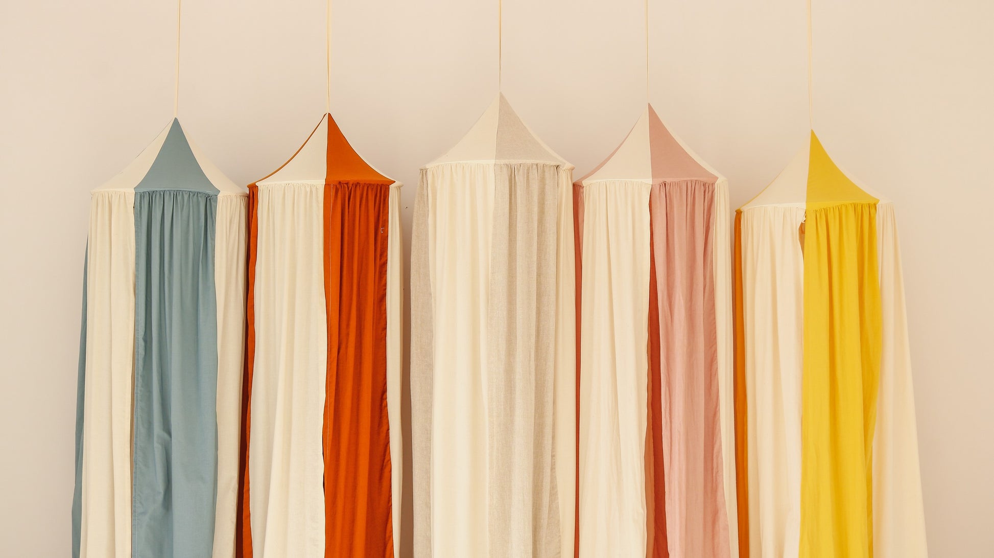 Organic Cotton and Linen Canopy - Powder Pink