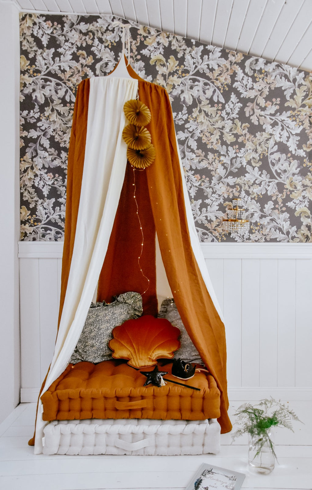 Organic Cotton and Linen Canopy - Caramel Circus