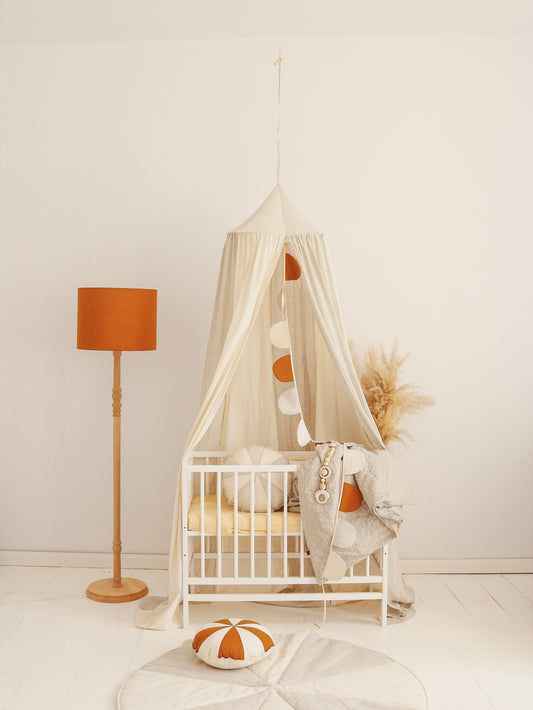 Organic Cotton and Linen Canopy - Cream Circus
