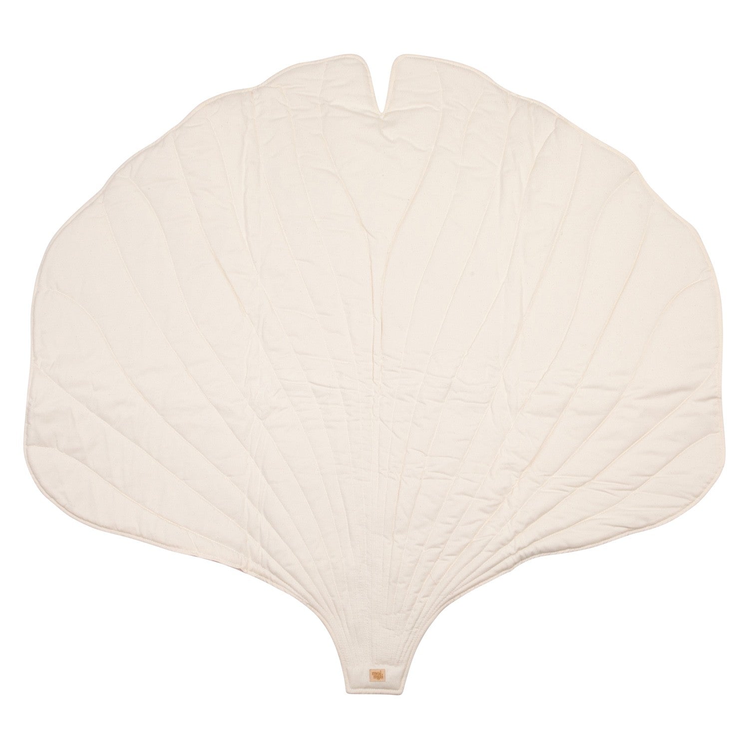 Organic Cotton and Linen Ginkgo Leaf Playmat - Caramel