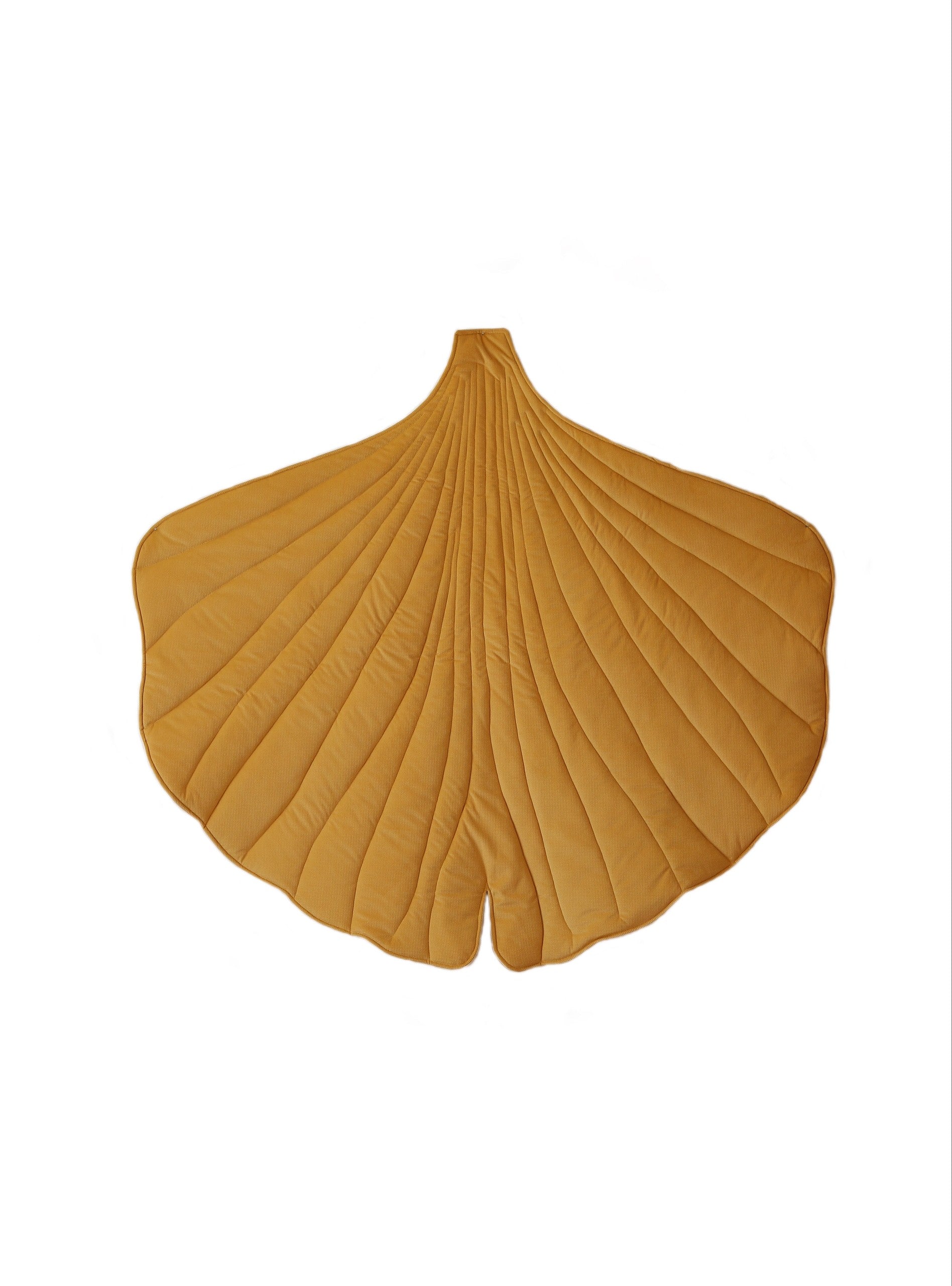 Organic Cotton and Velvet Ginkgo Leaf Playmat - Yellow
