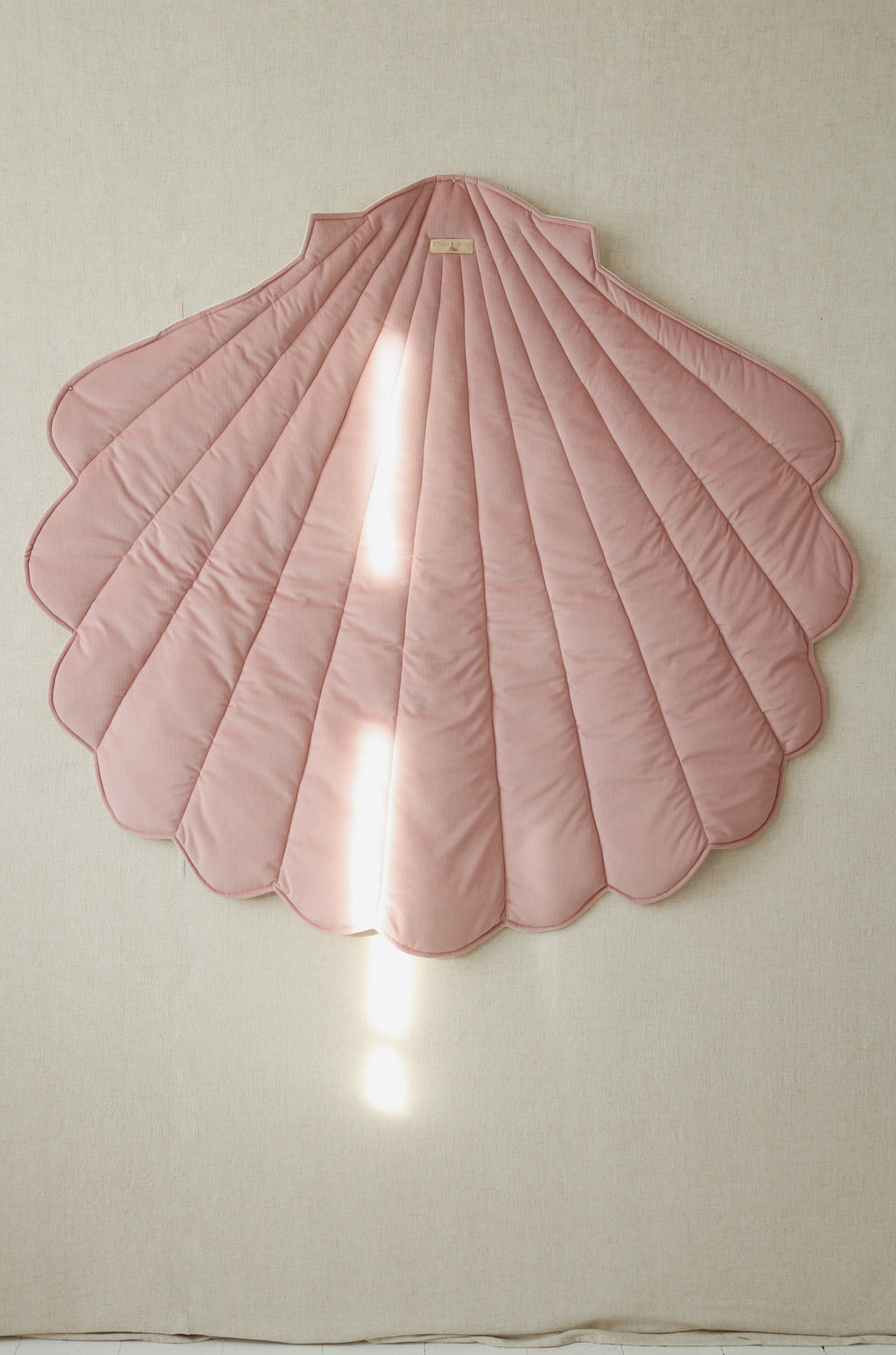 Organic Cotton and Velvet Shell Playmat - Powder Pink
