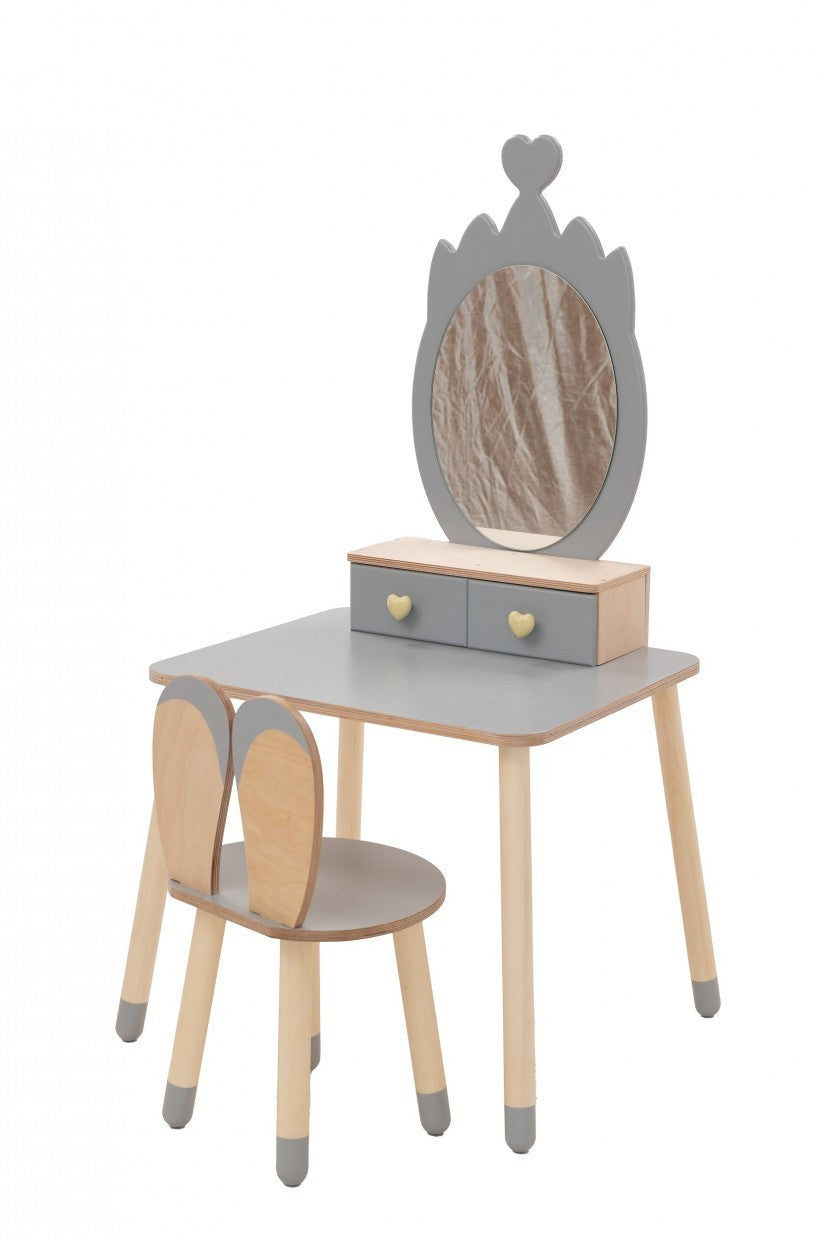Princess Beauty Table and Chair with Mirror - Crown