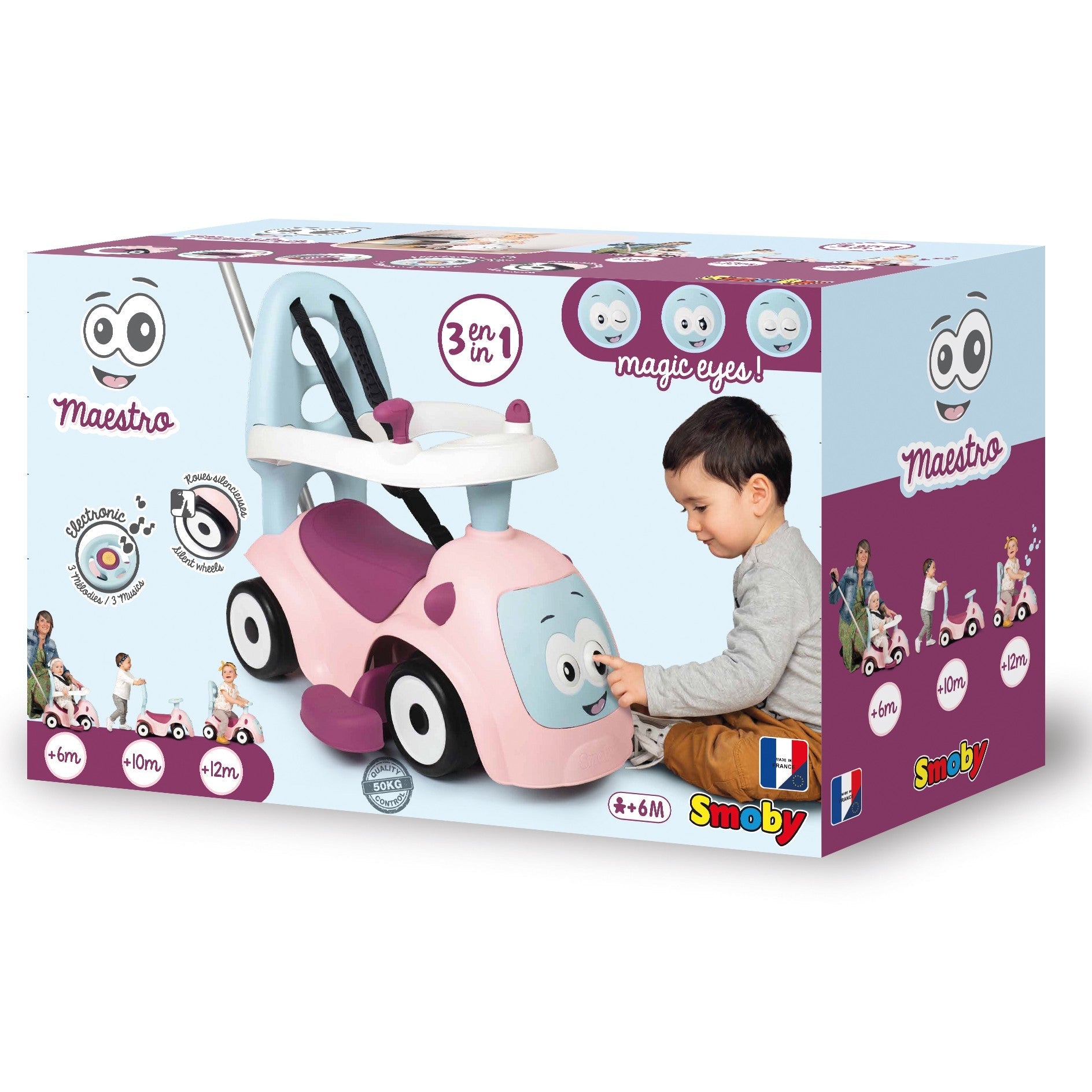Ride - on Maestro 3in1 - Rosa - Åkbil av återvunnen plast - Organic LifestyleRide - on Maestro 3in1 - Rosa - Åkbil av återvunnen plastRide - on Maestro 3in1 - PinkSmobyOrganic Lifestyle3032167203052