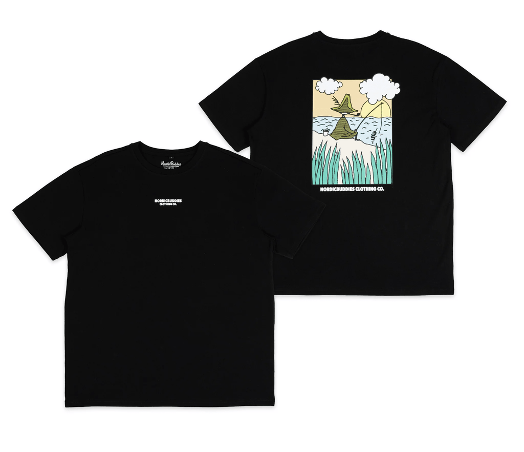 Snufkin Fishing T-Shirt Unisex - Black - Organic LifestyleSnufkin Fishing T-Shirt Unisex - BlackSnufkin Fishing T-Shirt Unisex - BlackMoomin by NordicBuddiesOrganic LifestyleSNUFKIN52D-XXLXXL