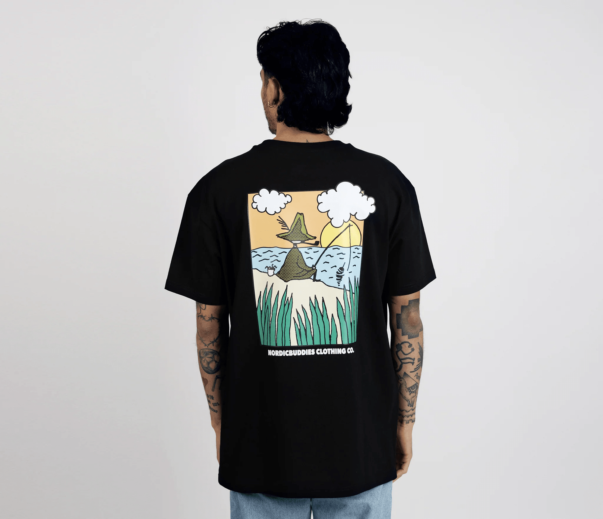 Snufkin Fishing T-Shirt Unisex - Black - Organic LifestyleSnufkin Fishing T-Shirt Unisex - BlackSnufkin Fishing T-Shirt Unisex - BlackMoomin by NordicBuddiesOrganic LifestyleSNUFKIN52D-XXLXXL