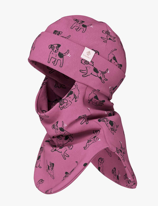 Spring-Fall Kids Balaclava BREDEN - Pink Dogs