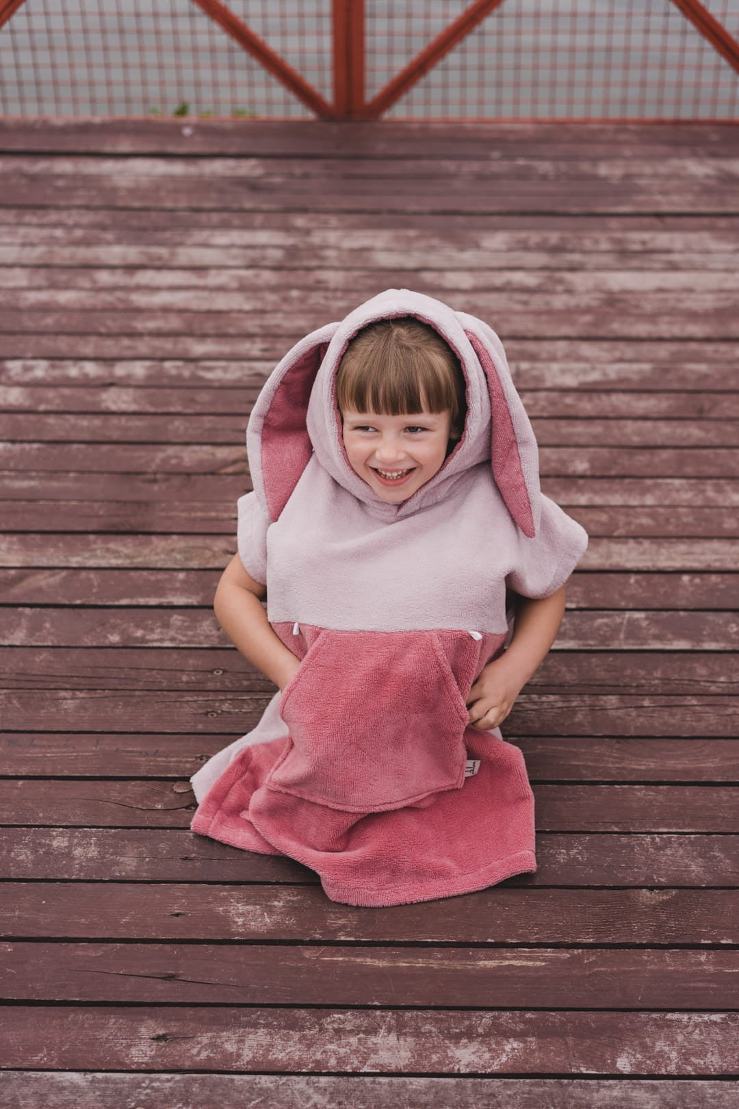 Surfbunny Kids Bath Poncho - Pink