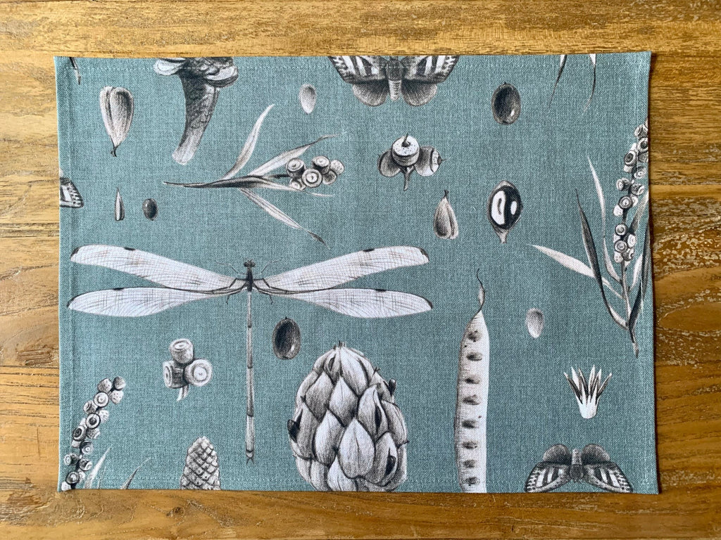 Table Placemat - Seeds Aqua