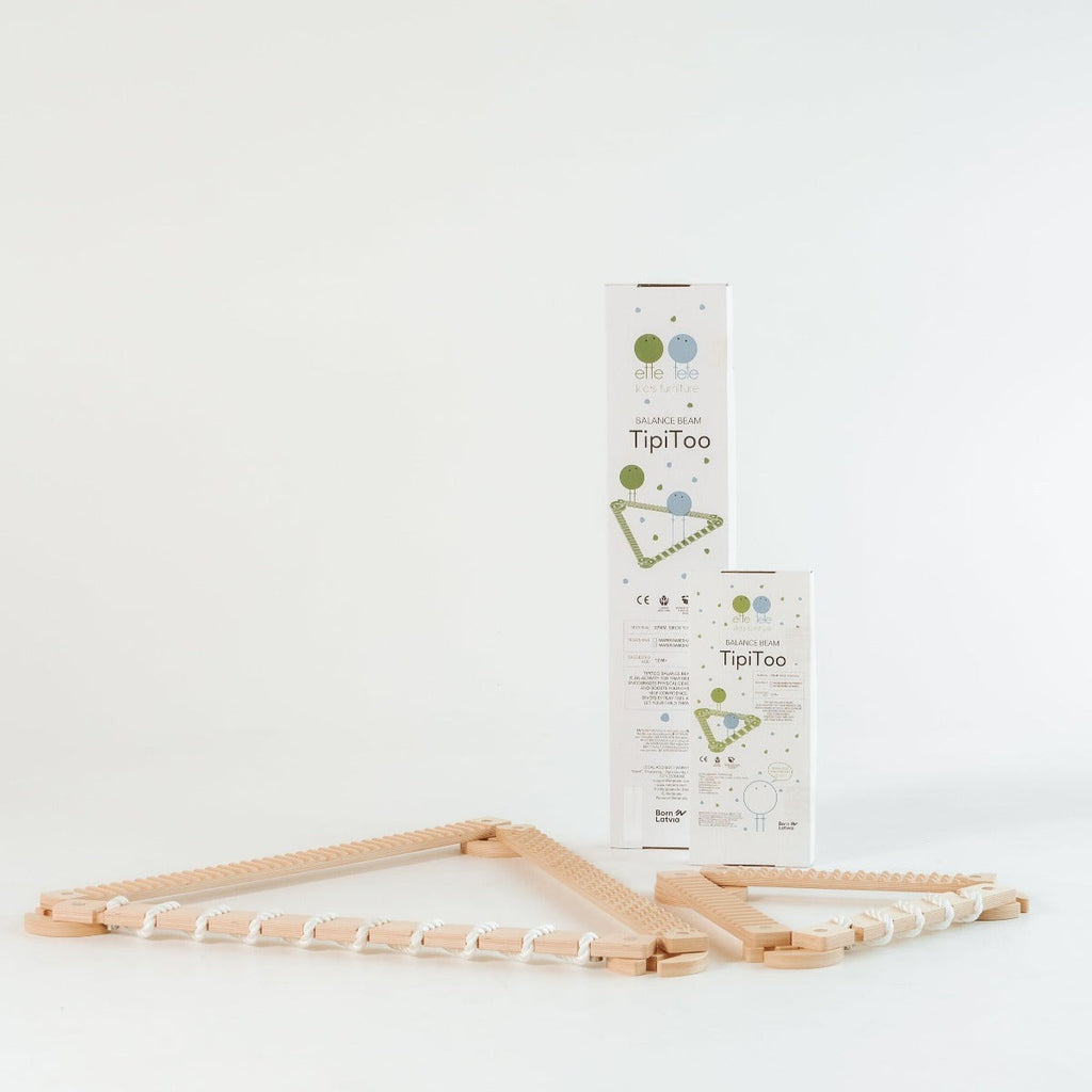 TipiToo® Small Balance Beam 3 Piece Set - White Rope