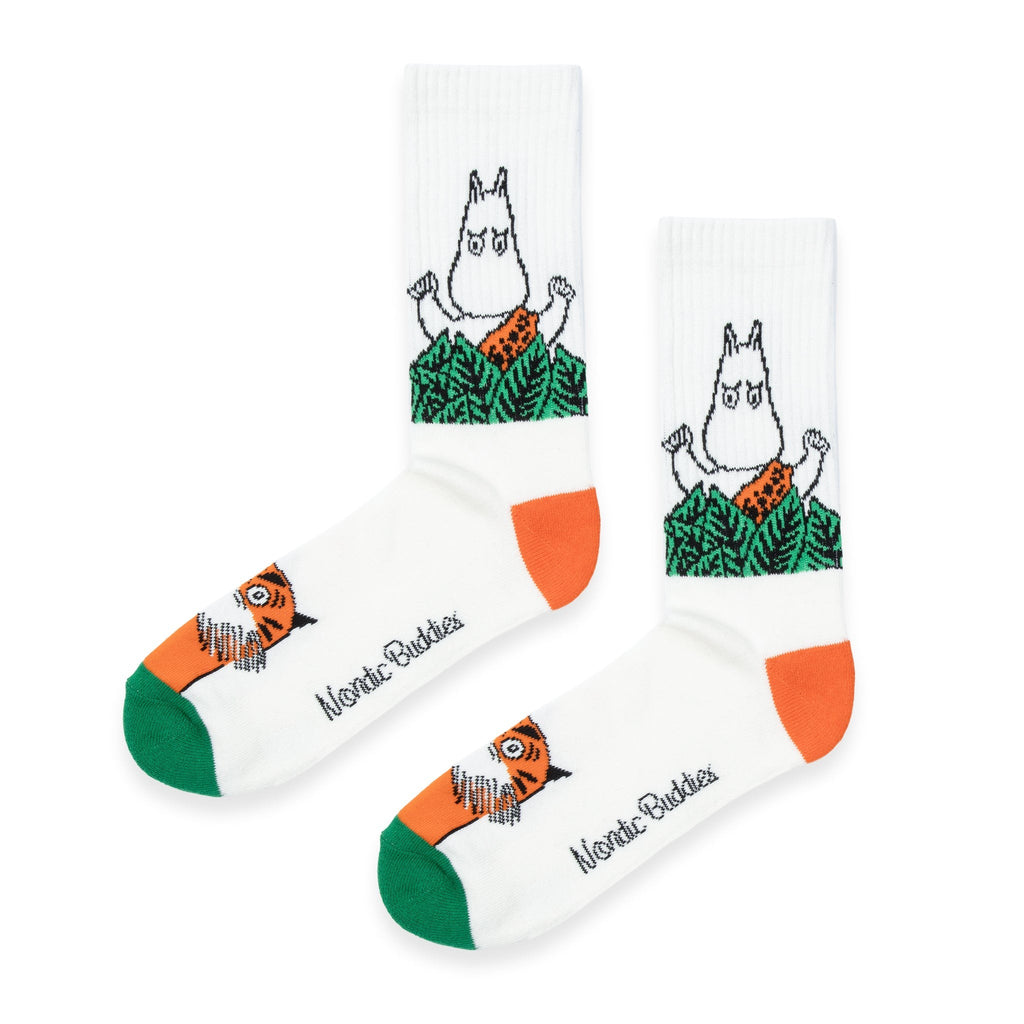 Moomin Jungle Men's Retro Socks - White
