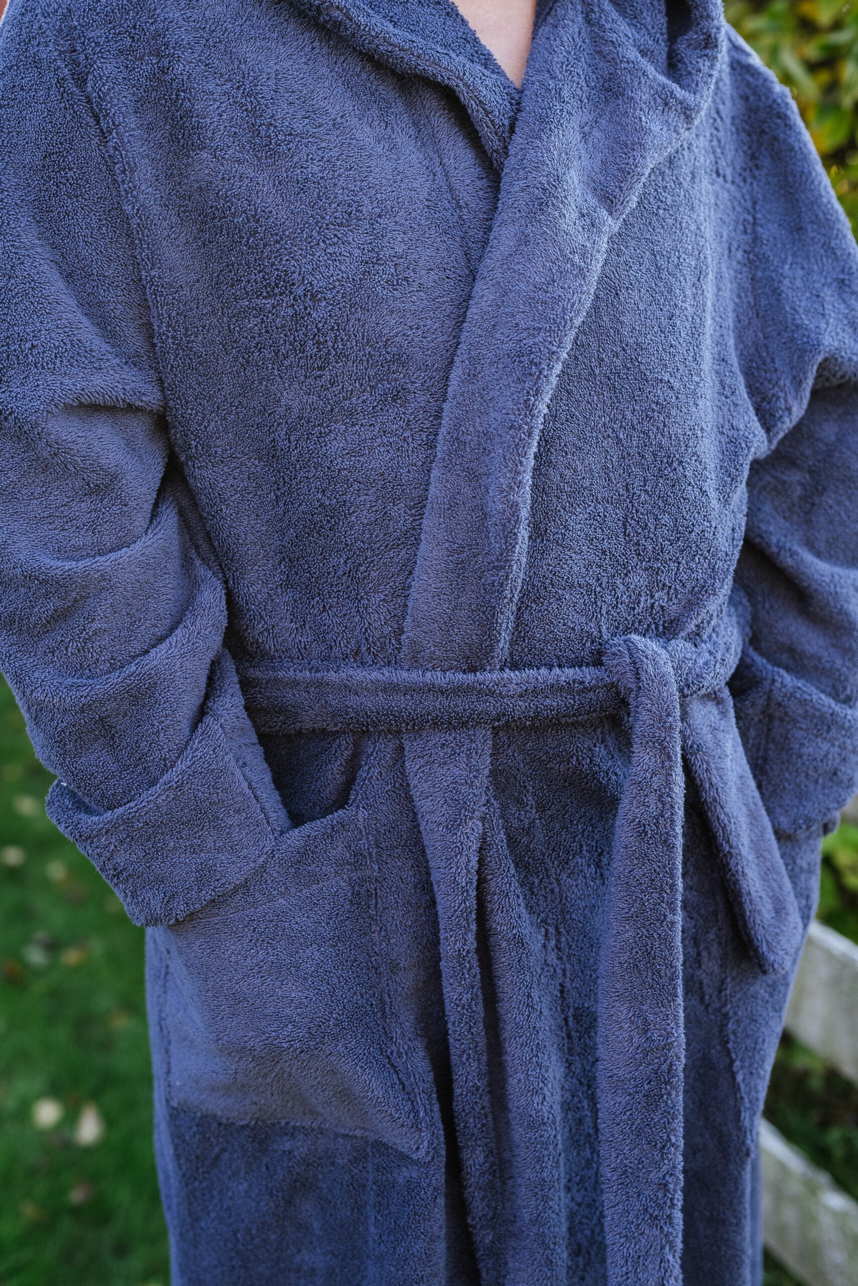 Unisex Hooded Bathrobe - Cotton Terry
