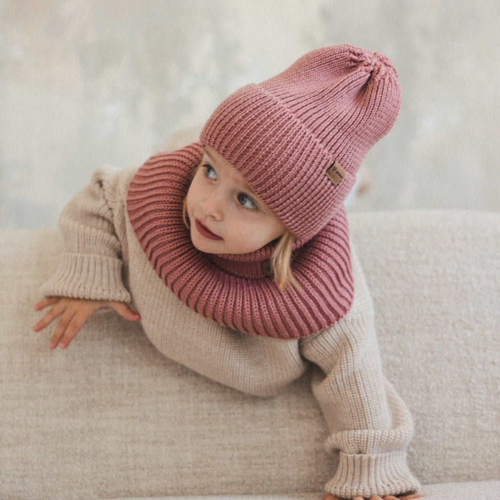 Vintermössa i merinoull för barn - Blush - Organic LifestyleVintermössa i merinoull för barn - BlushWinter Merino Wool Hat for Kids - BlushPatuloveOrganic Lifestyle5907001930402
