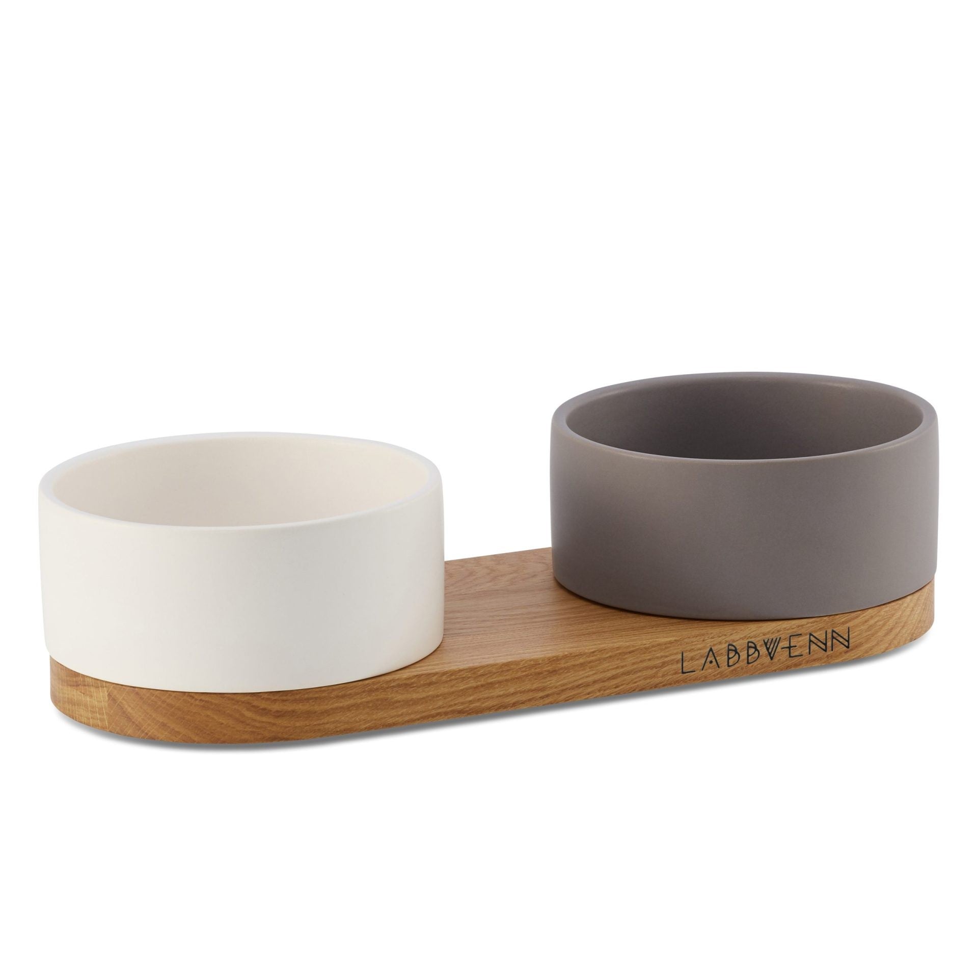 Vuku Ceramic Double Buffet - White & Cocoa 