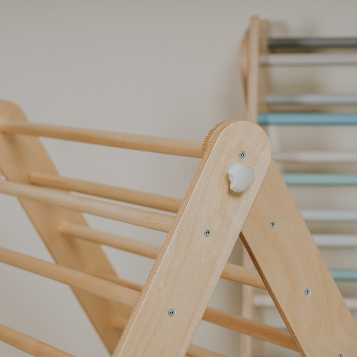 Pikler Triangle Climber with Swedish Wall Add-On (Ages 6m–7y)