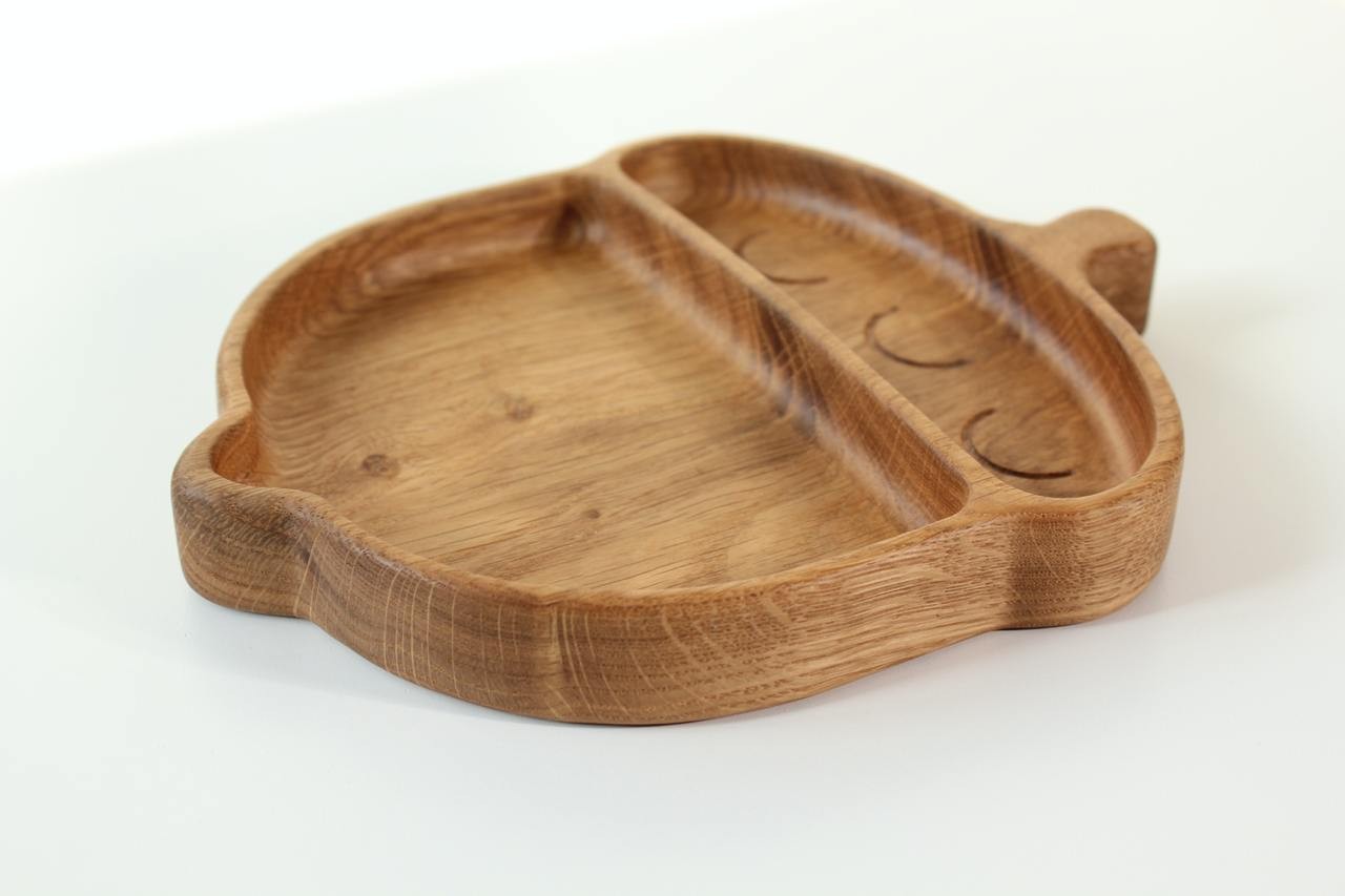 Wooden Plate For Kids - Acorn