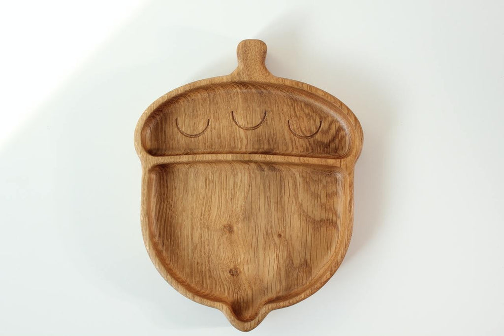 Wooden Plate For Kids - Acorn