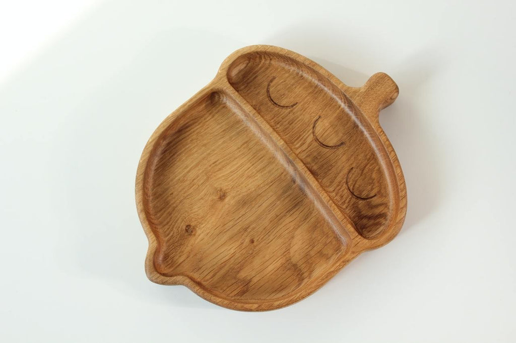 Wooden Plate For Kids - Acorn