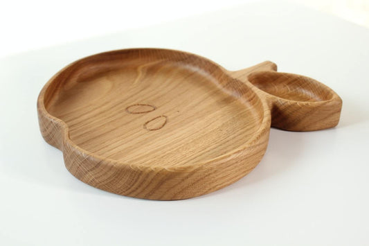 Wooden Plate For Kids - Apple