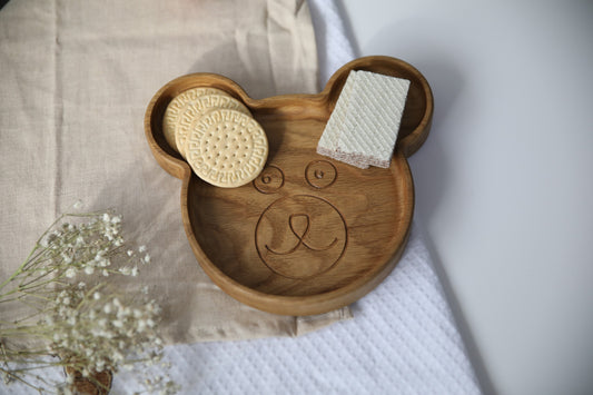 Wooden Plate For Kids - Bear