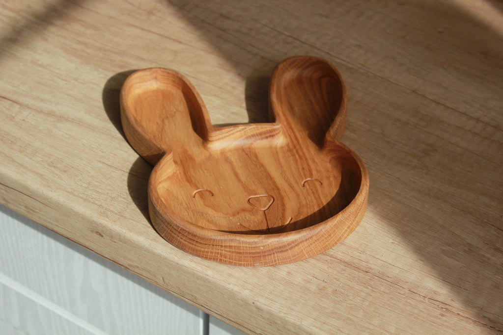 Wooden Plate For Kids - Bunny