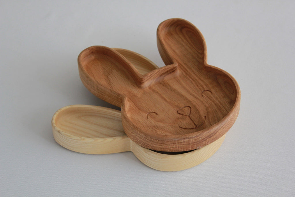 Wooden Plate For Kids - Bunny