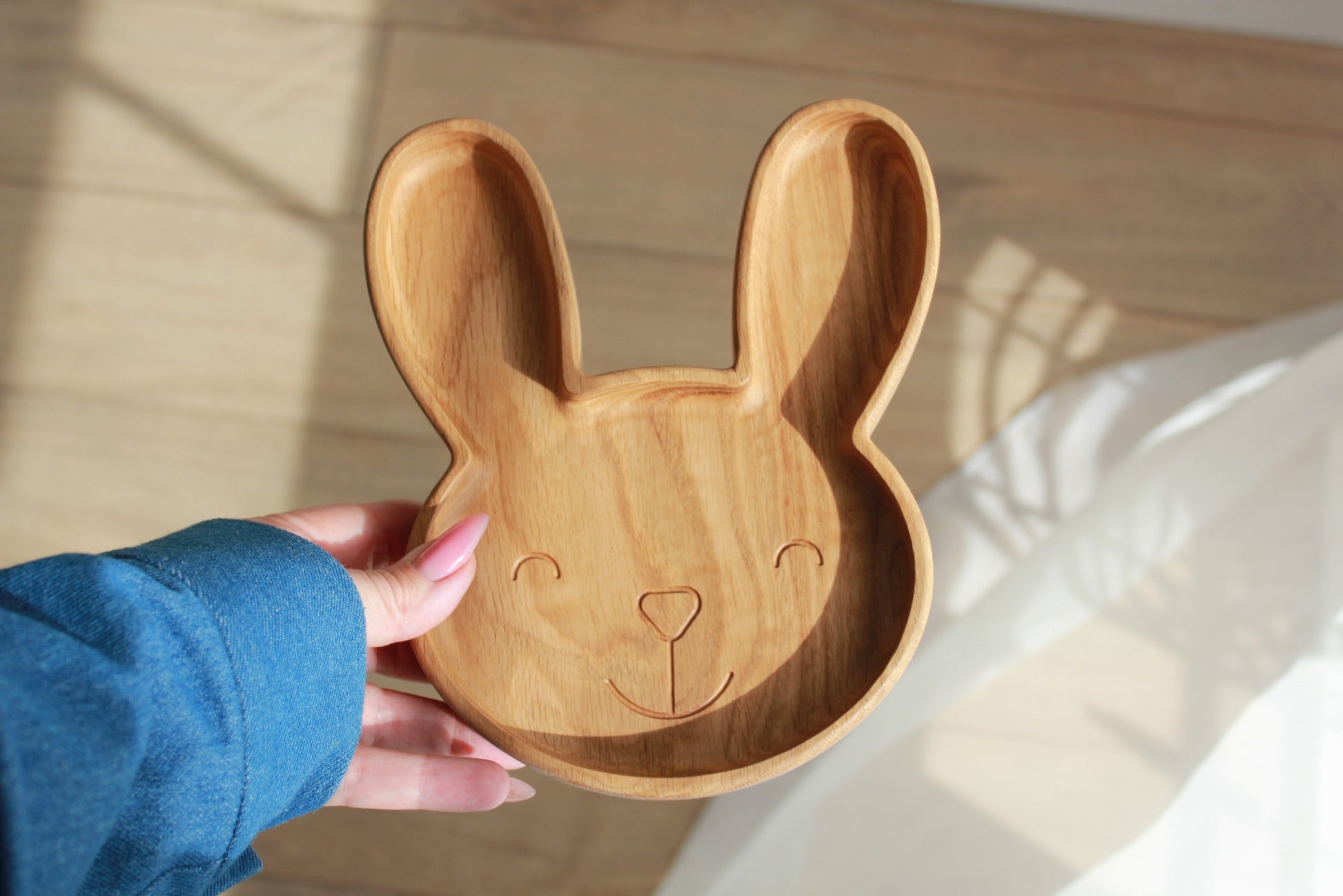Wooden Plate For Kids - Bunny
