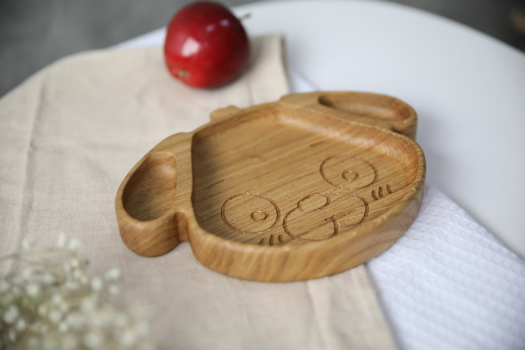 Wooden Plate For Kids - Dog