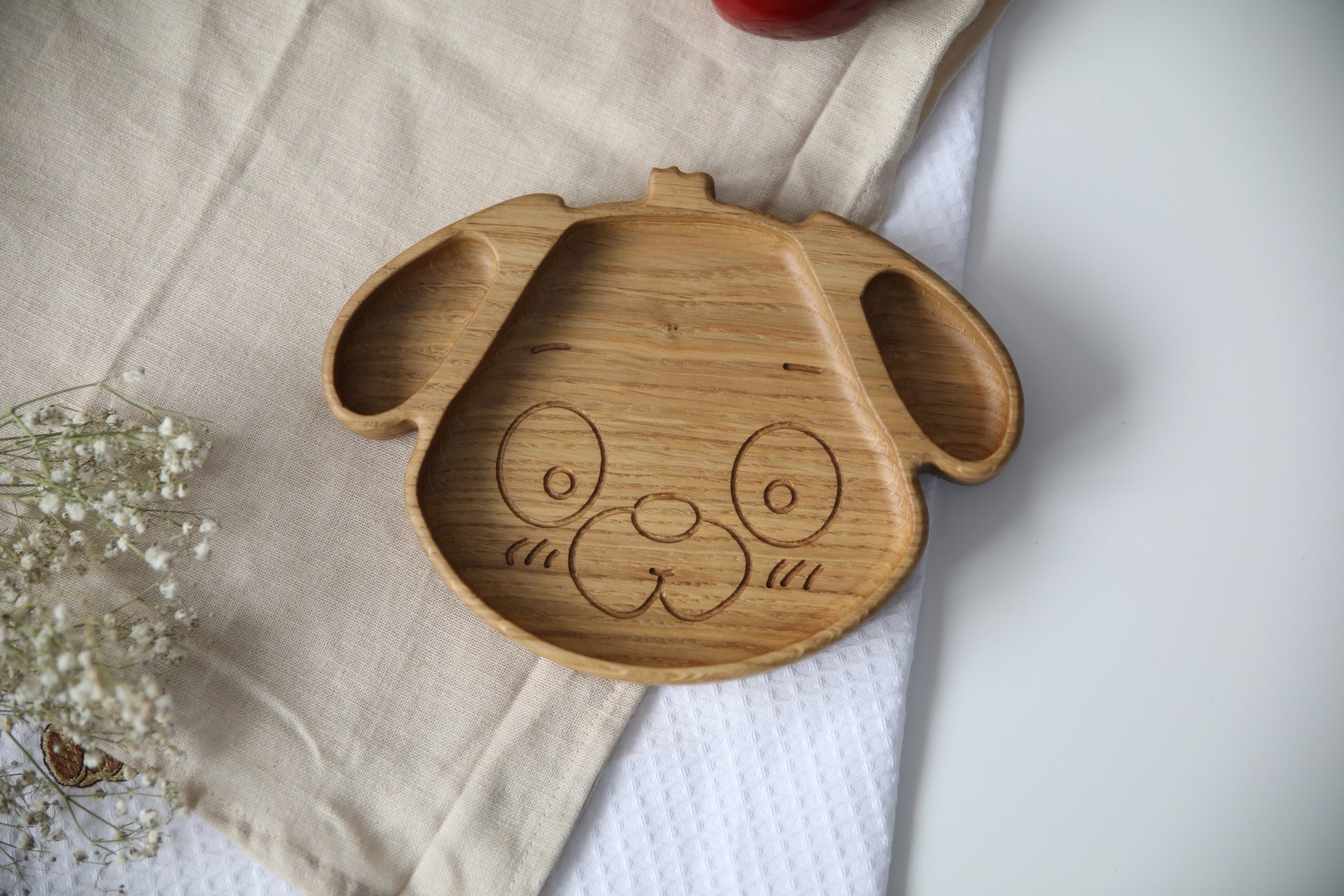 Wooden Plate For Kids - Dog