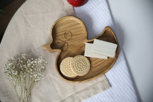 Wooden Plate For Kids - Duckling