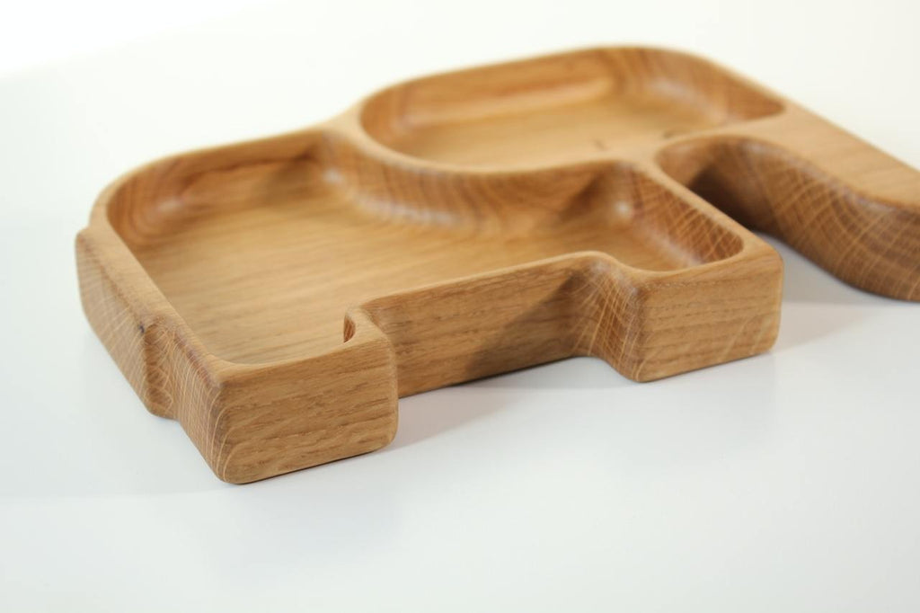 Wooden Plate For Kids - Elephant With 2 Sectors
