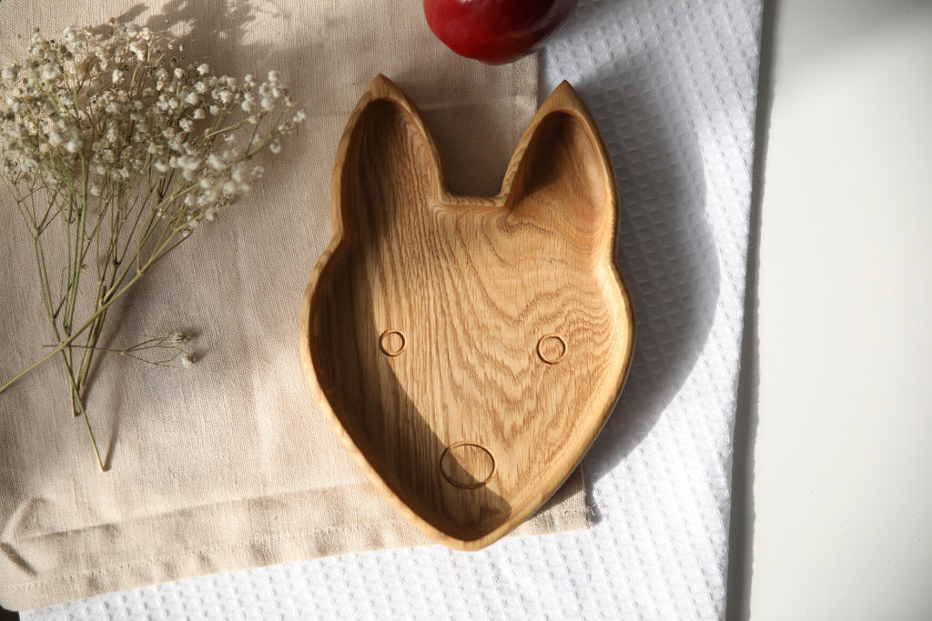 Wooden Plate For Kids - Fox