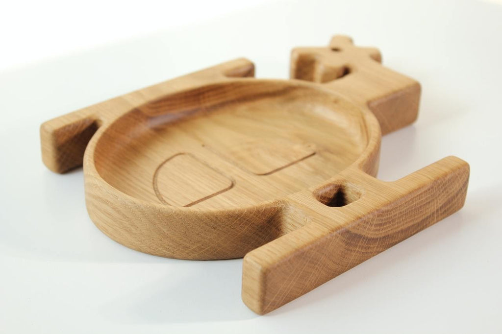 Wooden Plate For Kids - Helicopter
