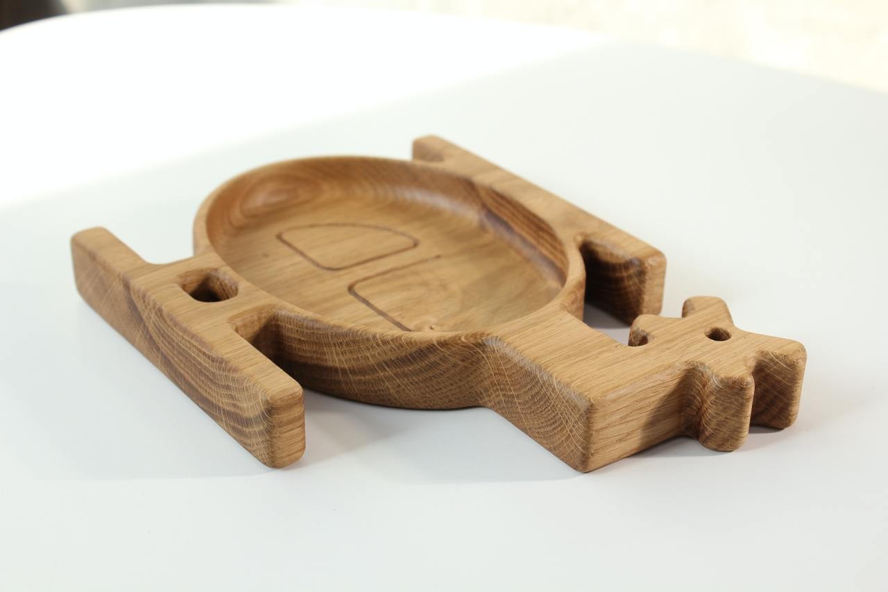 Wooden Plate For Kids - Helicopter