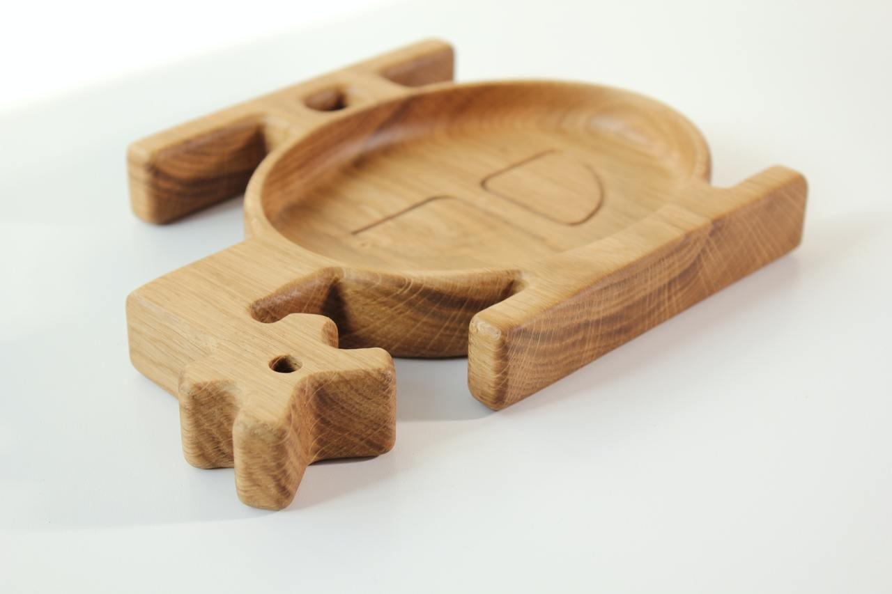 Wooden Plate For Kids - Helicopter