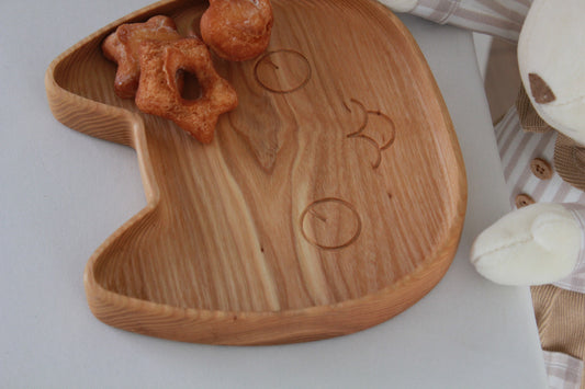 Wooden Plate For Kids - Kitty