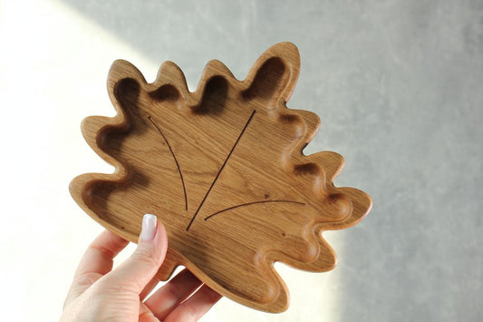 Wooden Plate For Kids - Maple Leaf