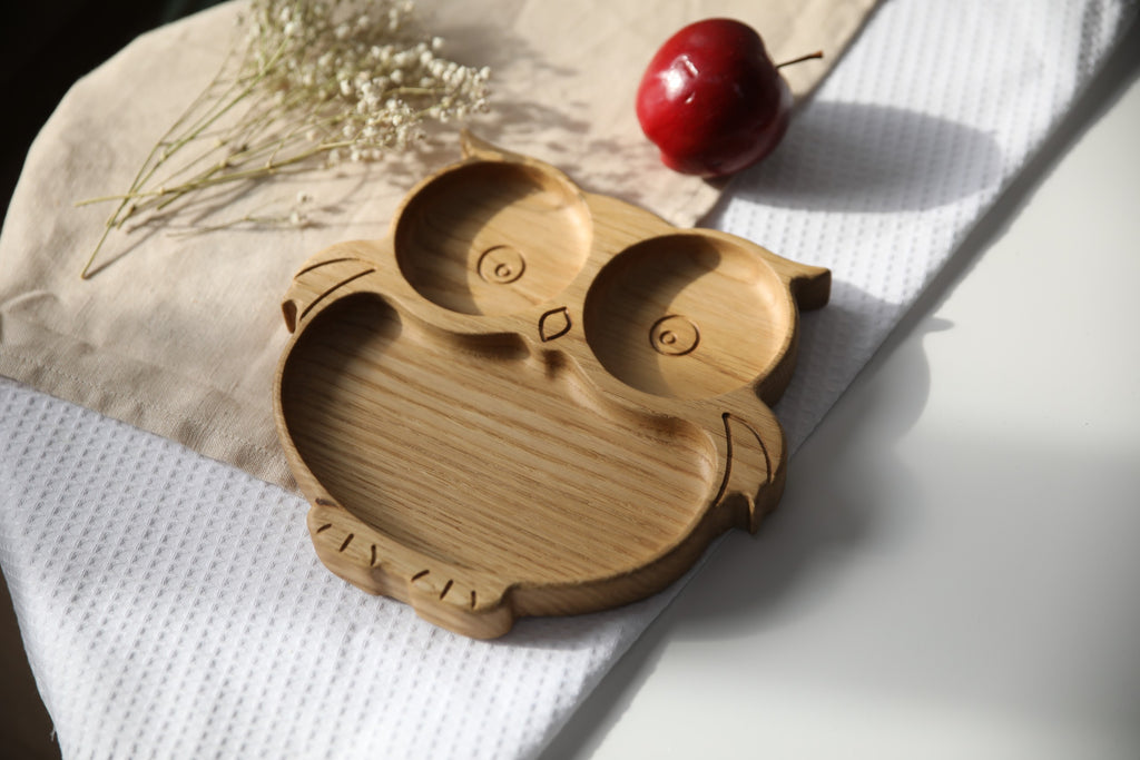 Wooden Plate For Kids - Owl
