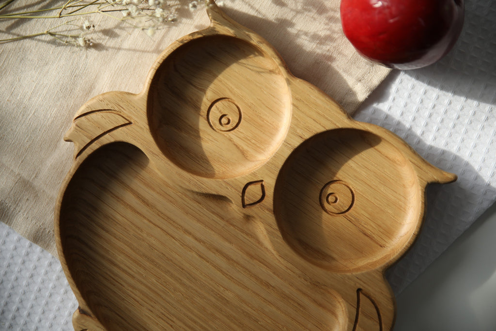 Wooden Plate For Kids - Owl