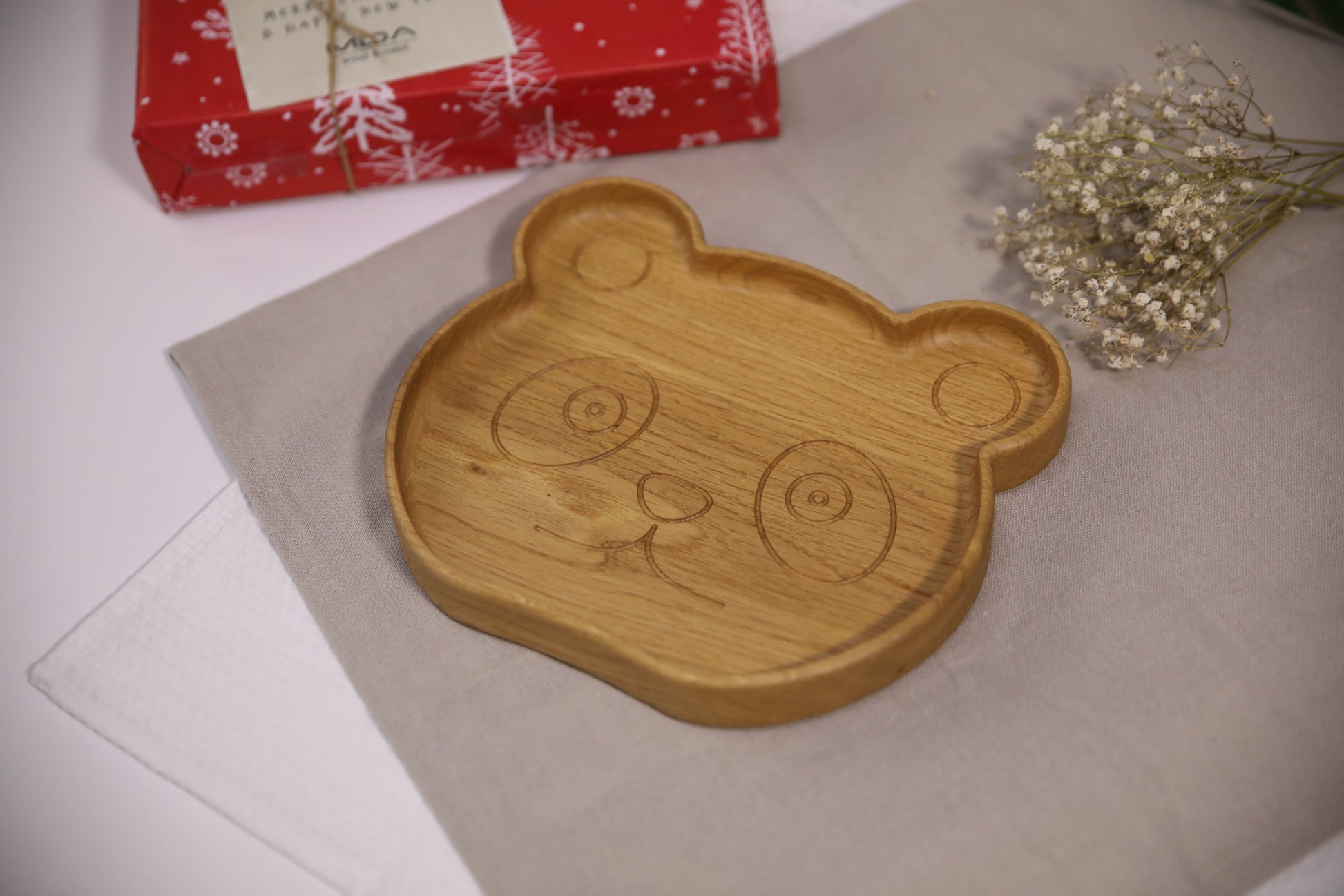 Wooden Plate For Kids - Panda