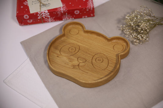 Wooden Plate For Kids - Panda
