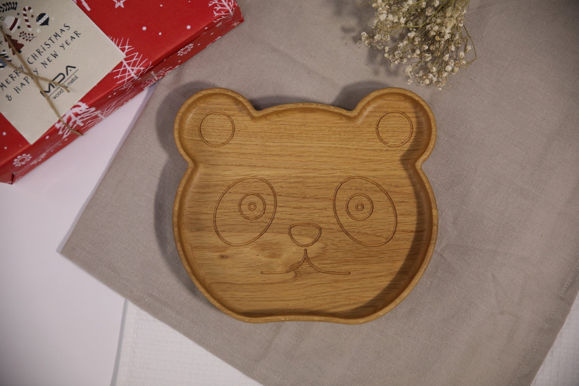 Wooden Plate For Kids - Panda