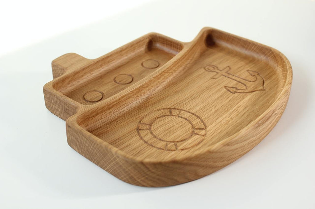 Wooden Plate For Kids - Ship