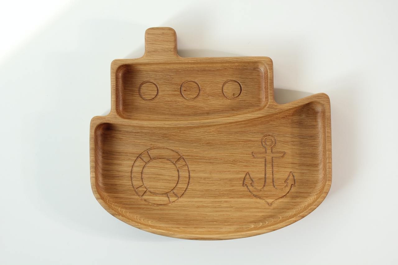 Wooden Plate For Kids - Ship