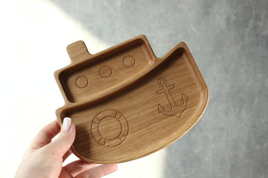 Wooden Plate For Kids - Ship