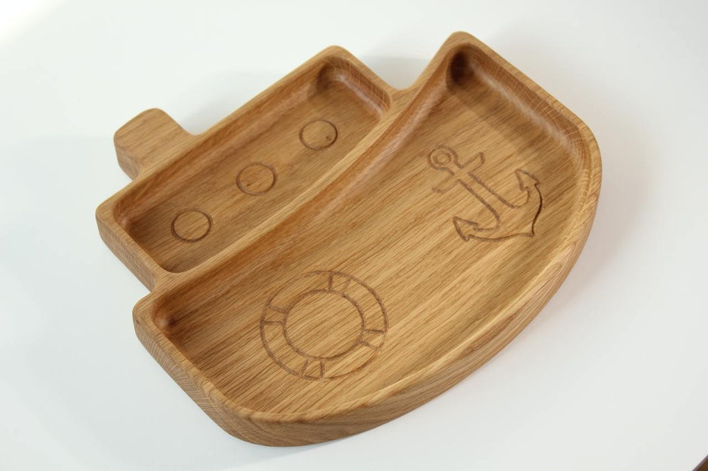 Wooden Plate For Kids - Ship