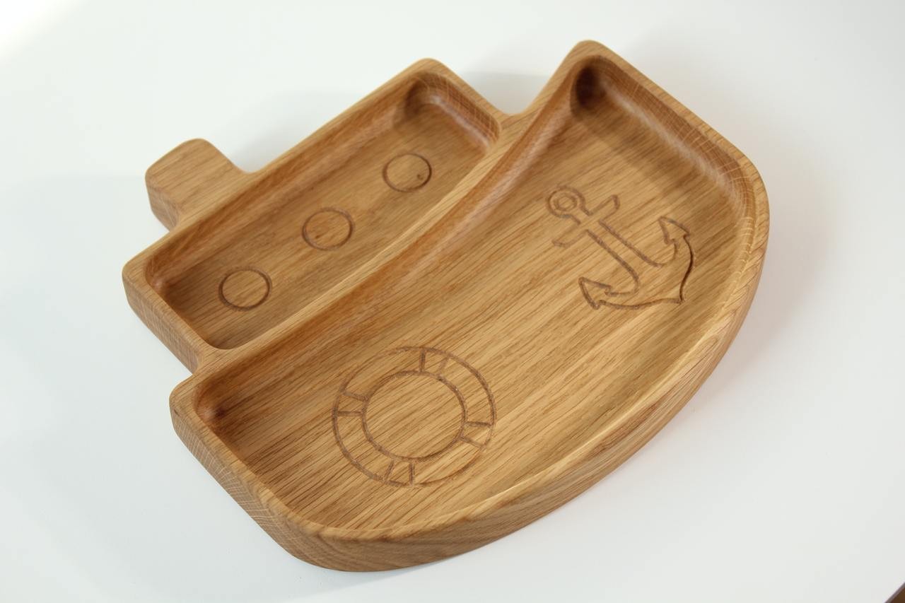 Wooden Plate For Kids - Ship