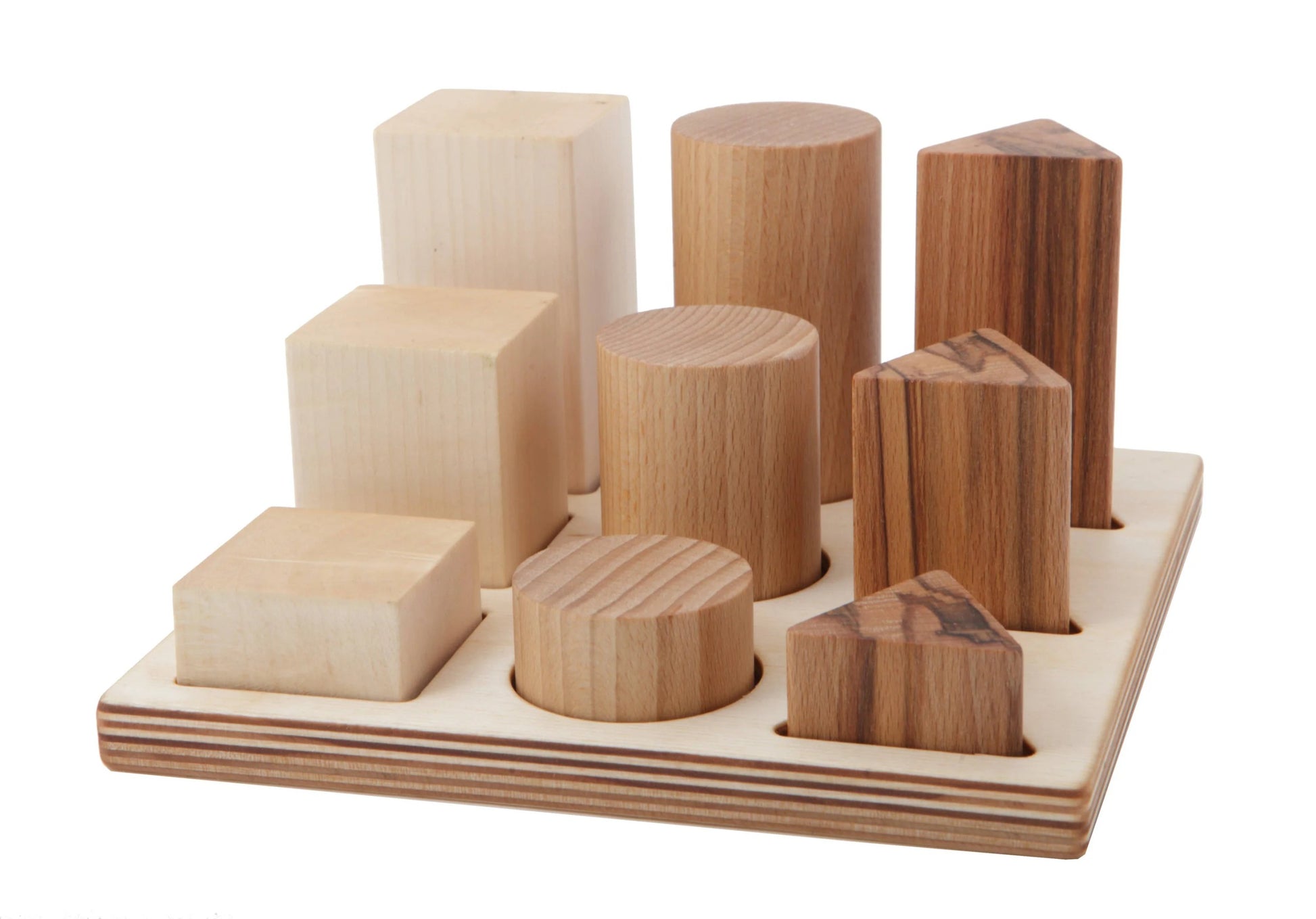 Wooden Shape Sorting Blocks - Natural XL